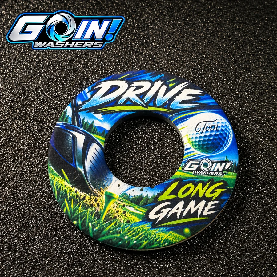 Golf themed washer design